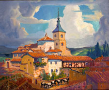 San Mill&aacute;n Iglesia, Segovia, Spain, by Jerry Bywaters, 1929